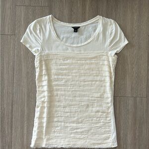 Ann Taylor Cream Short Sleeve, extra small